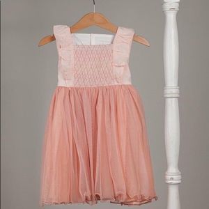 WDW peach smocked dress